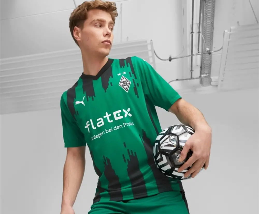 Alternative view of Áo Puma 2023-24 Borussia Monchengladbach Away Shirt 'Green' 770559-03