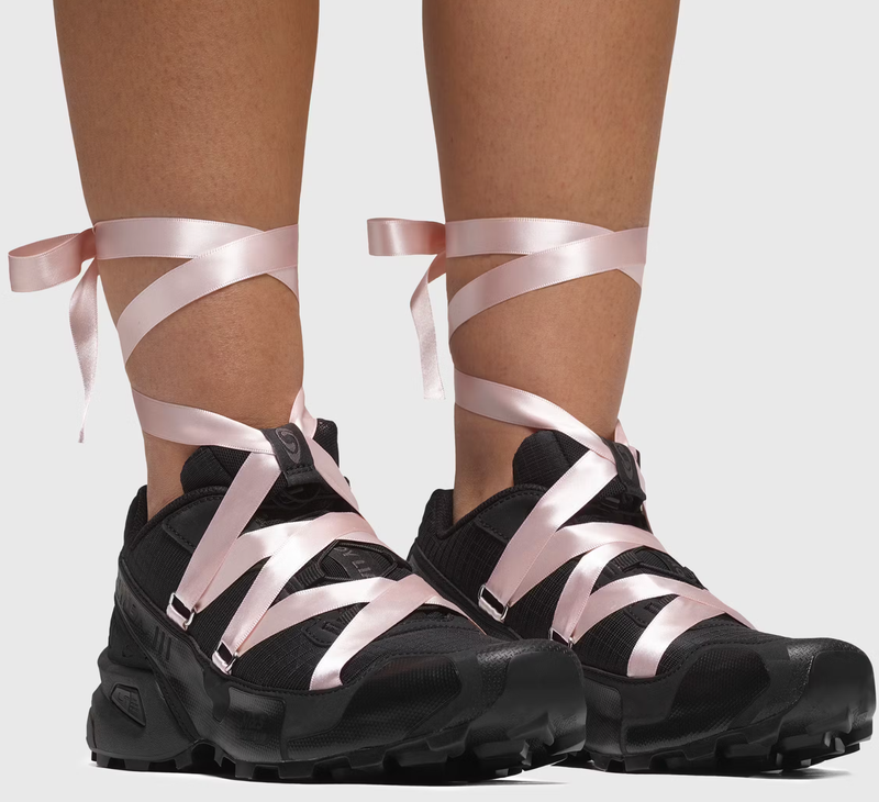 Giày Salomon x Sandy Liang Speedcross 3 Ribbon ‘Black’ 476195 - Ảnh 3