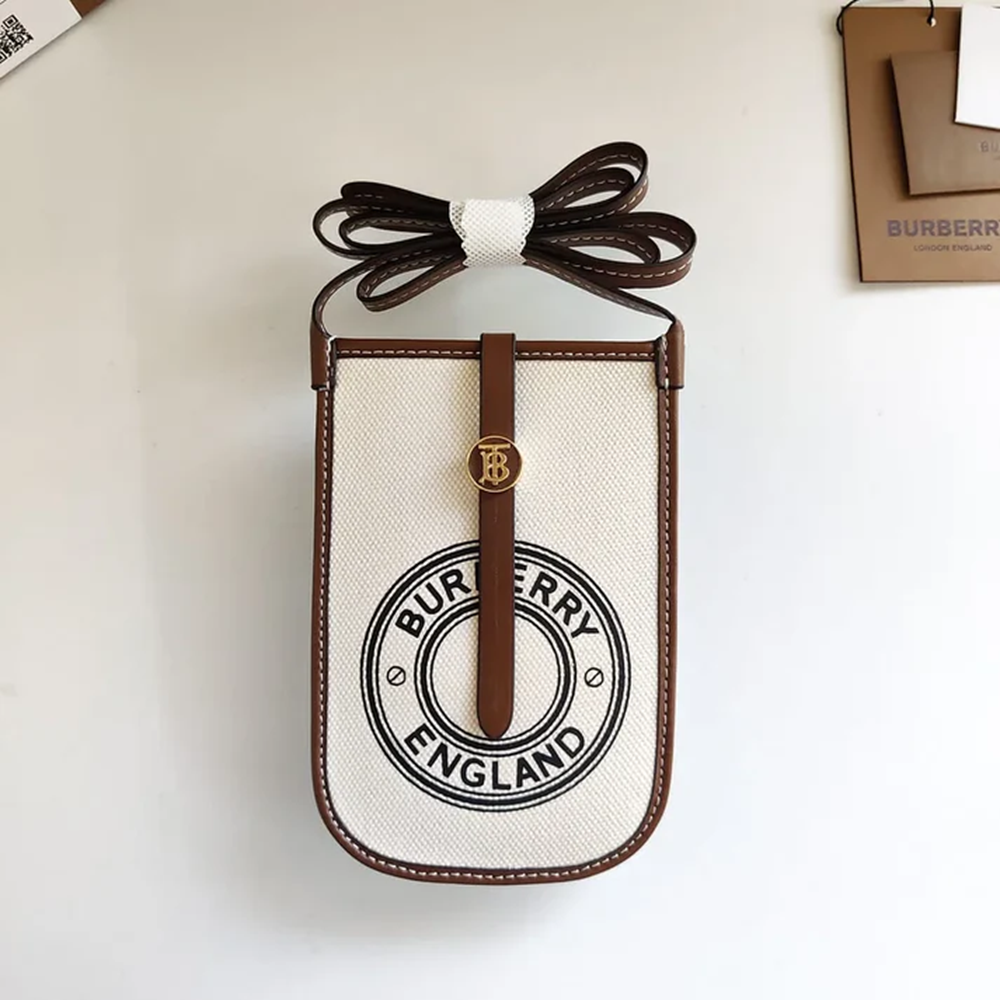 Túi Burberry Logo Graphic Canvas Phone Case ‘Beige’ 80266091 - Ảnh 4