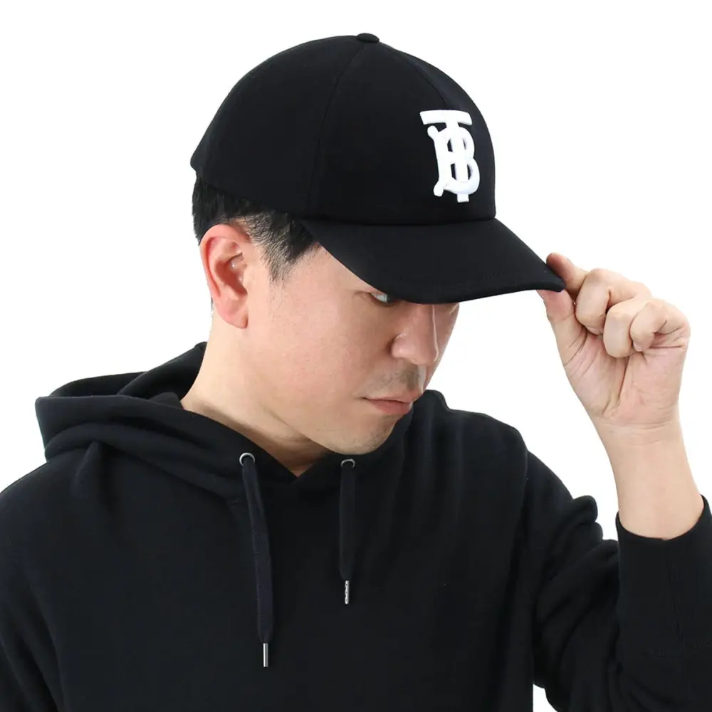 Mũ Burberry Monogram Motif Cotton ‘Black’ 8038141 - Ảnh 3