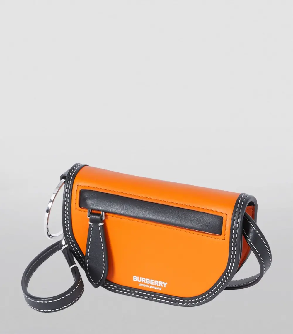 Túi Burberry Leather Olympia Card Case ‘Orange’ 80403161 - Ảnh 3