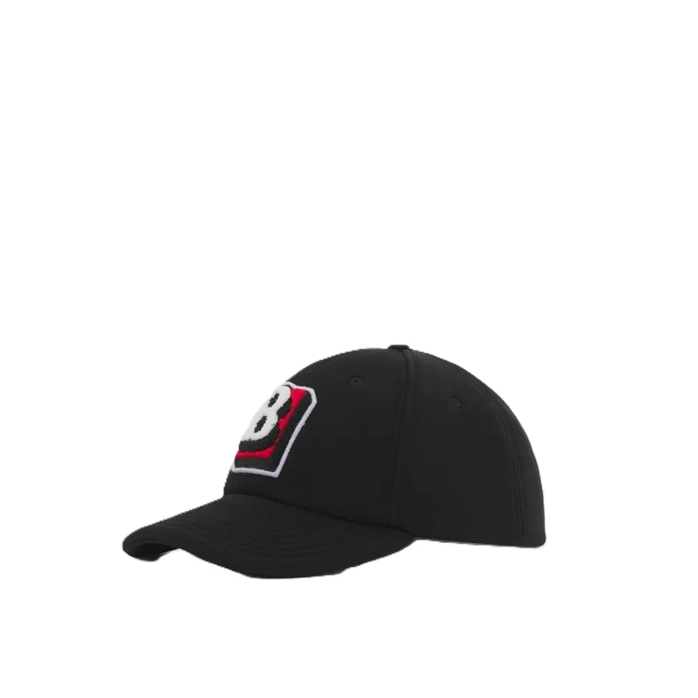 Mũ Burberry Letter Graphic Cotton Baseball ‘Black’ 80487301 - Ảnh 4