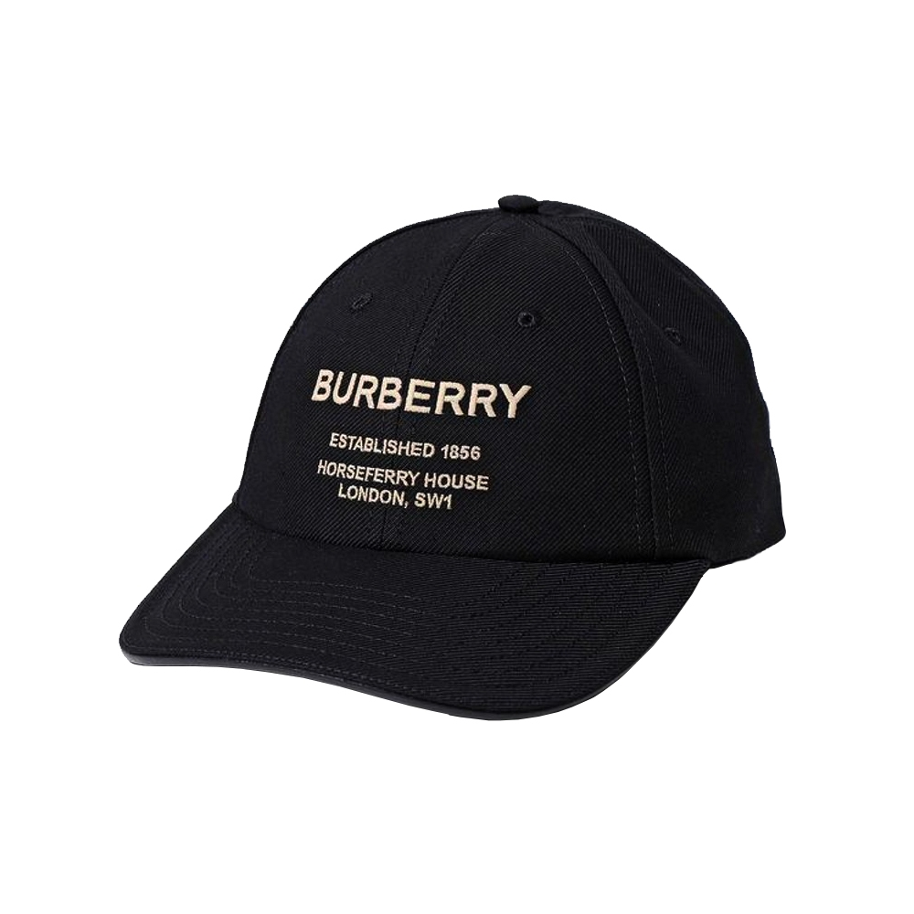 Mũ Burberry Letter Printed Duckbill Cap ‘Black’ 80576251 - Ảnh 2