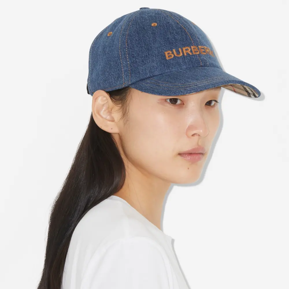 Mũ Burberry Embroidered Logo ‘Denim’ 80707661 - Ảnh 5