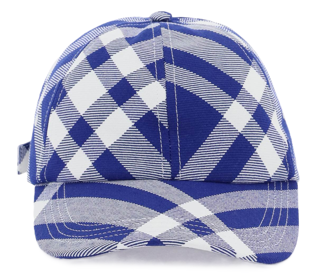 Mũ Burberry Tartan Baseball Cap ‘White Blue’ 80794781