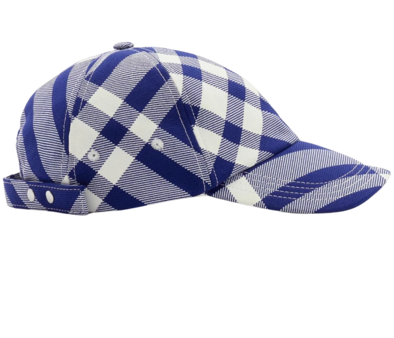 Mũ Burberry Tartan Baseball Cap ‘White Blue’ 80794781 - Ảnh 2