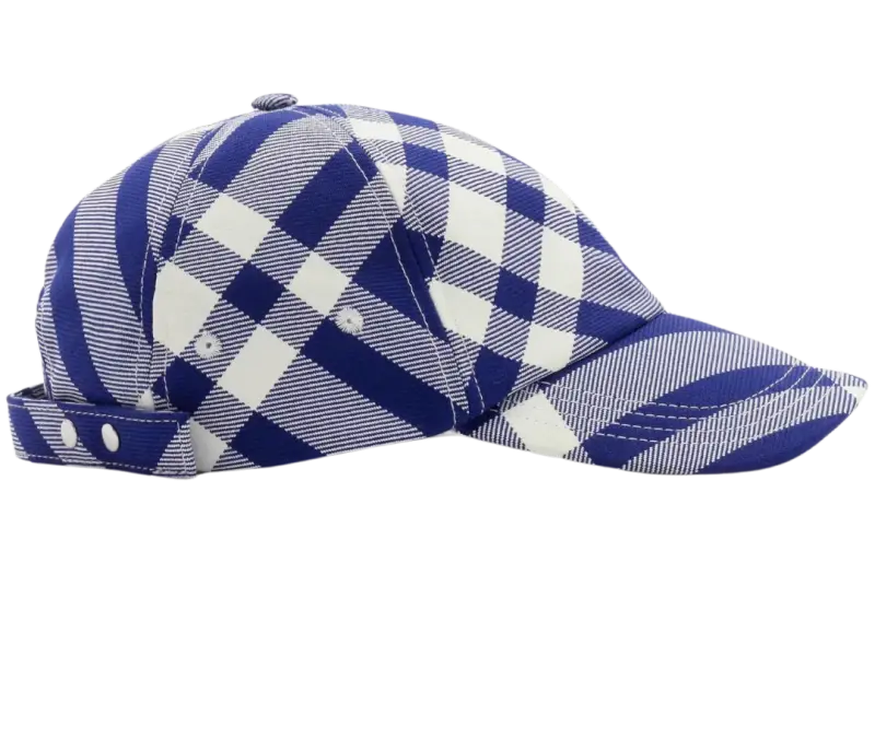 Alternative view of Mũ Burberry Tartan Baseball Cap ‘White Blue’ 80794781