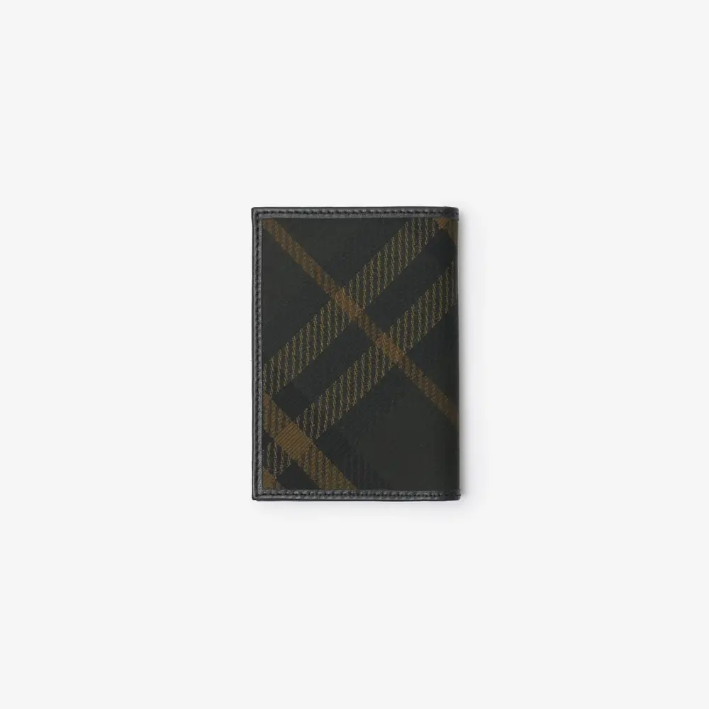 Ví Burberry Check Folding Card Case ‘Shadow’ 80984561 - Ảnh 3