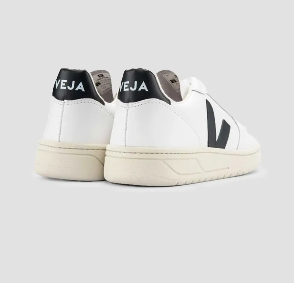 Alternative view of Giày Veja V-10 Leather ‘White Black’ VX020005