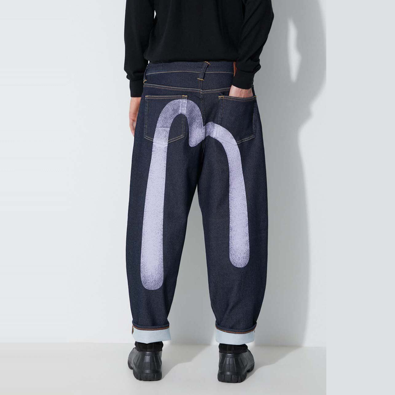 Quần Evisu Seagull Daicock ‘Blue’ 2ESHTM3JE914RXCX - Ảnh 3