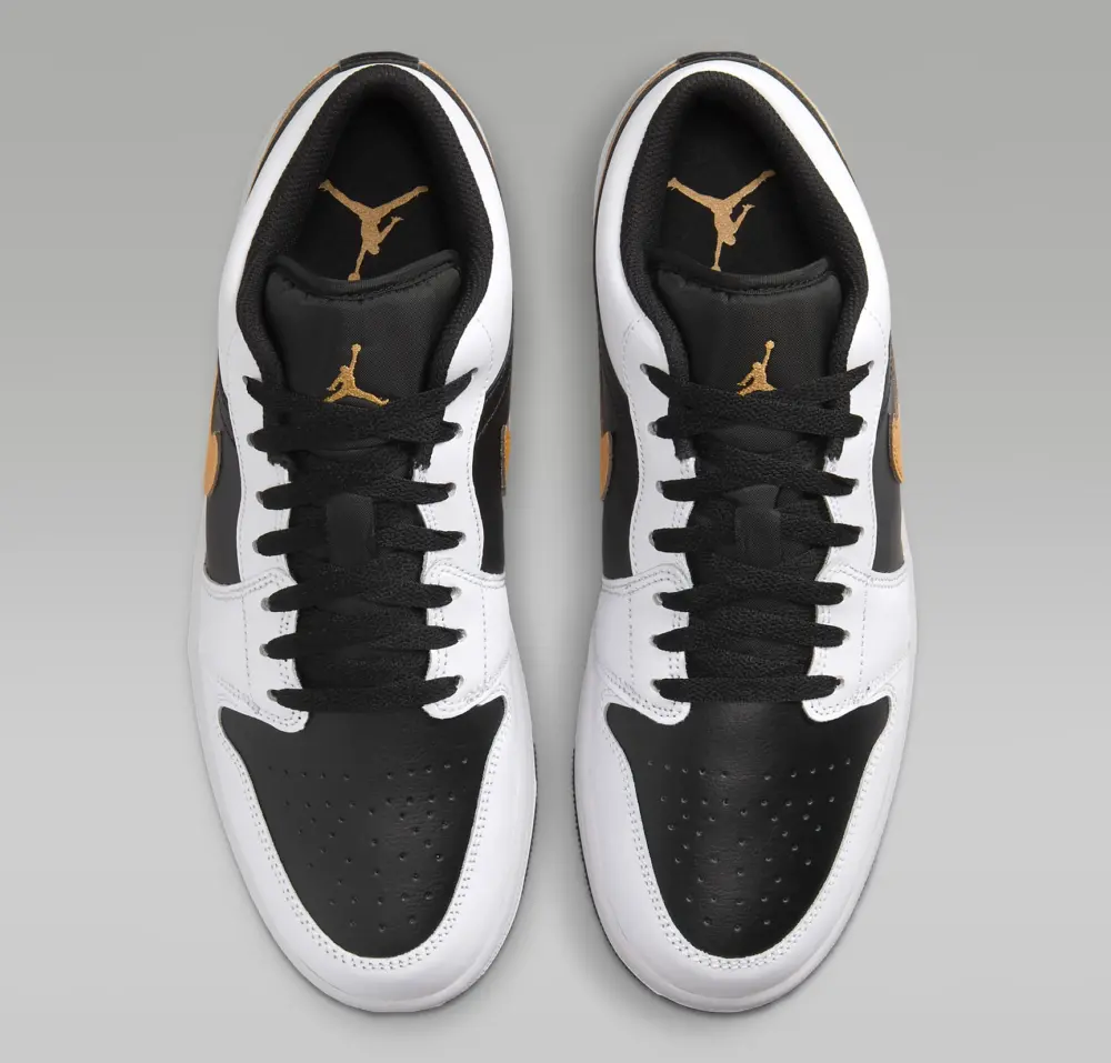 Alternative view of Giày Nike Air Jordan 1 Low ‘Gold Swoosh’ 553558-172