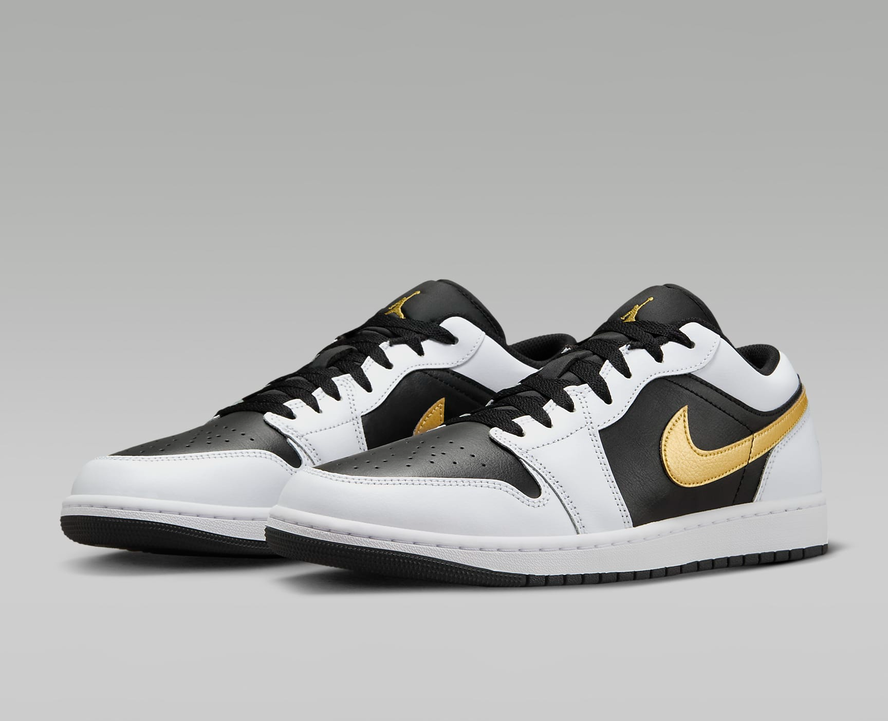 Giày Nike Air Jordan 1 Low ‘Gold Swoosh’ 553558-172 - Ảnh 3