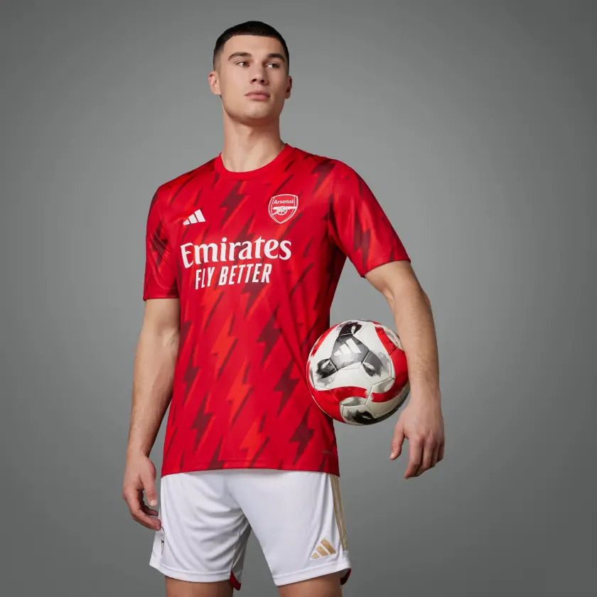 Alternative view of Áo Adidas Arsenal FC 23/24 Pre-Match Jersey ‘Red’ HZ2193