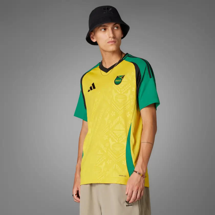 Alternative view of Áo Adidas Jamaica Home Jersey 2024 ‘Hazy Yellow’ IT8541
