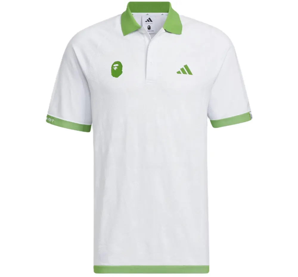 Áo Adidas Golf Relaxed Fit Polo x Bape ‘White’ IQ3680