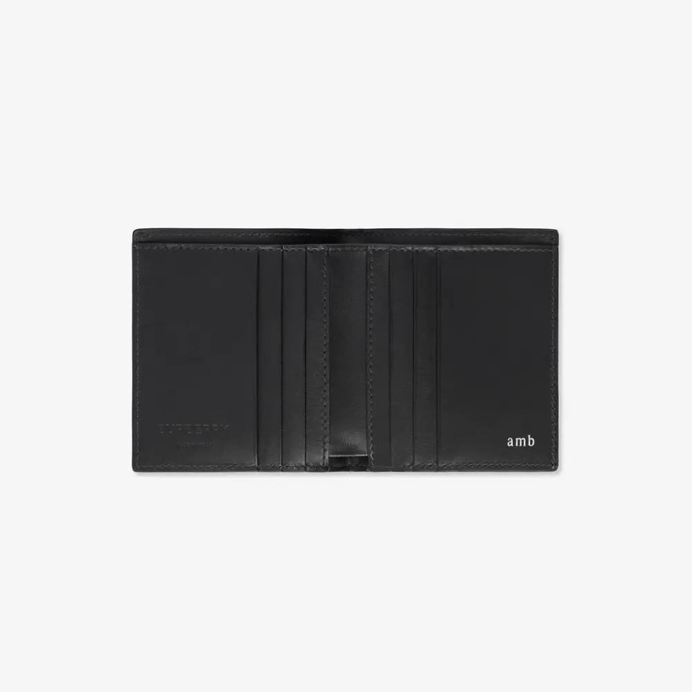 Alternative view of Ví Burberry Check Folding Card Case ‘Charcoal’ 80732761