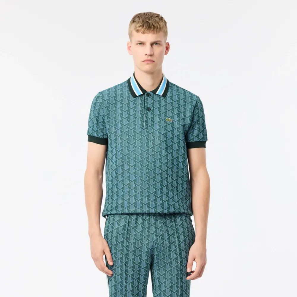 Alternative view of Áo Polo Lacoste Jacquard ‘Blue’ DH1417-10-IB4