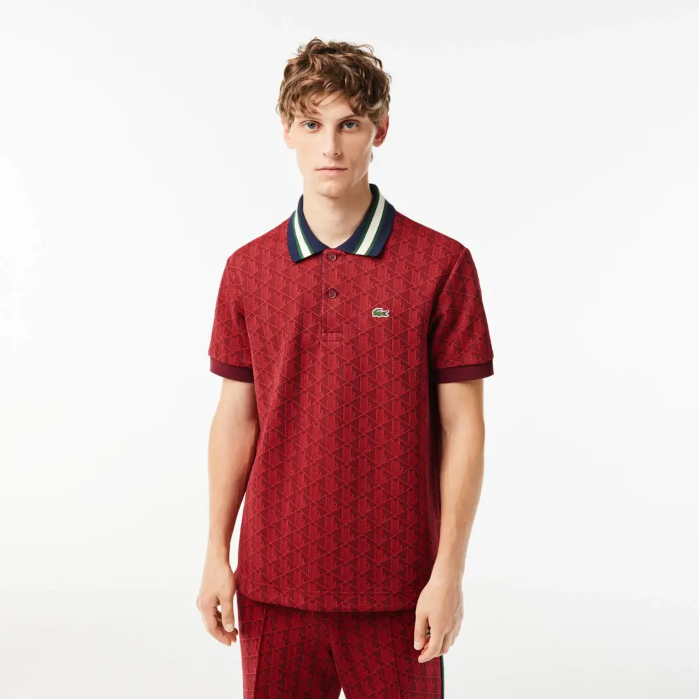 Alternative view of Áo Lacoste Polo Jacquard ‘Red’ DH1417-10-SWM