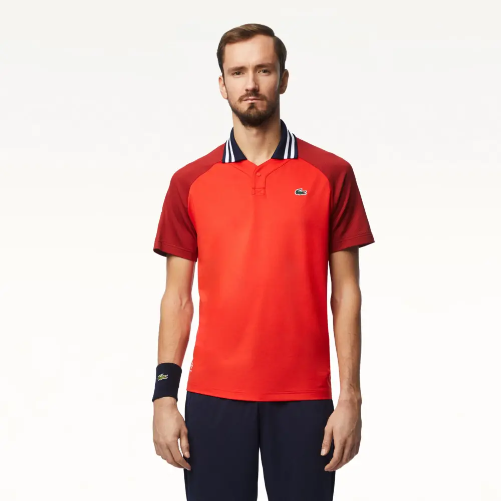 Alternative view of Áo Lacoste Tennis x Daniil Medvedev Slim Fit ‘Red’ DH7381-10-IRW