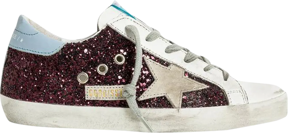 Giày Golden Goose Wmns Superstar ‘Wine Glitter’ G36WS590-S99
