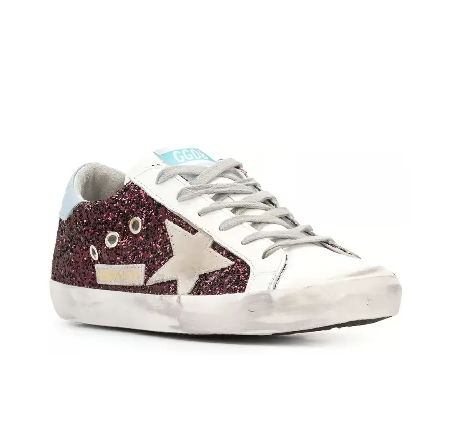 Alternative view of Giày Golden Goose Wmns Superstar ‘Wine Glitter’ G36WS590-S99