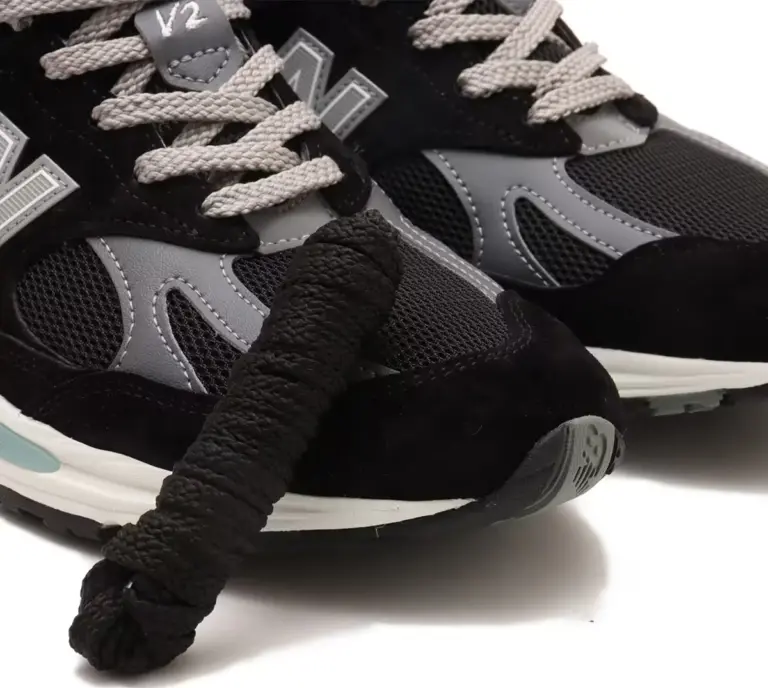 Giày New Balance 991V2 Made In England ‘Black’ U991BK2 - Ảnh 4