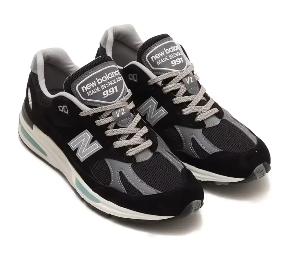 Giày New Balance 991V2 Made In England 'Black' U991BK2 - Ảnh 4
