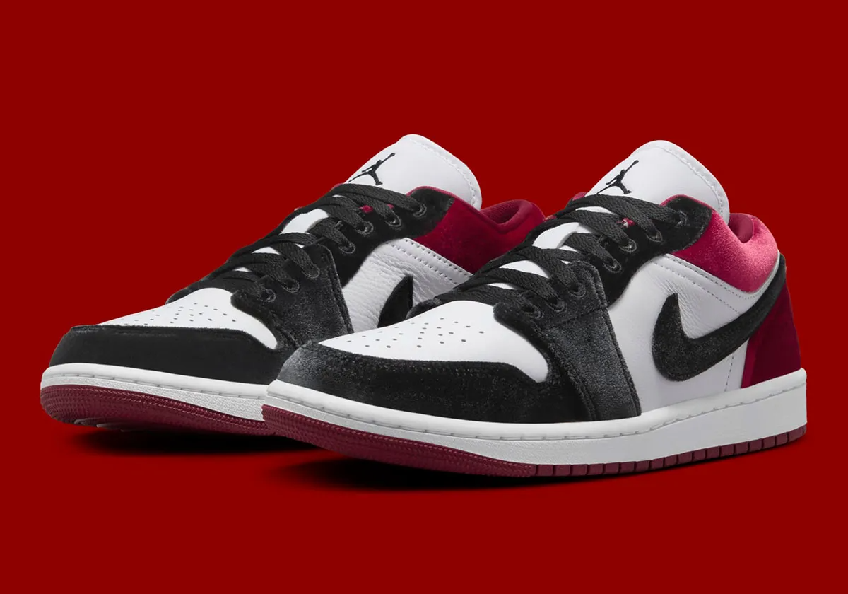 Giày Nike Air Jordan 1 Low SE ‘Velvet Black Toe’ FZ3242-001 - Ảnh 3