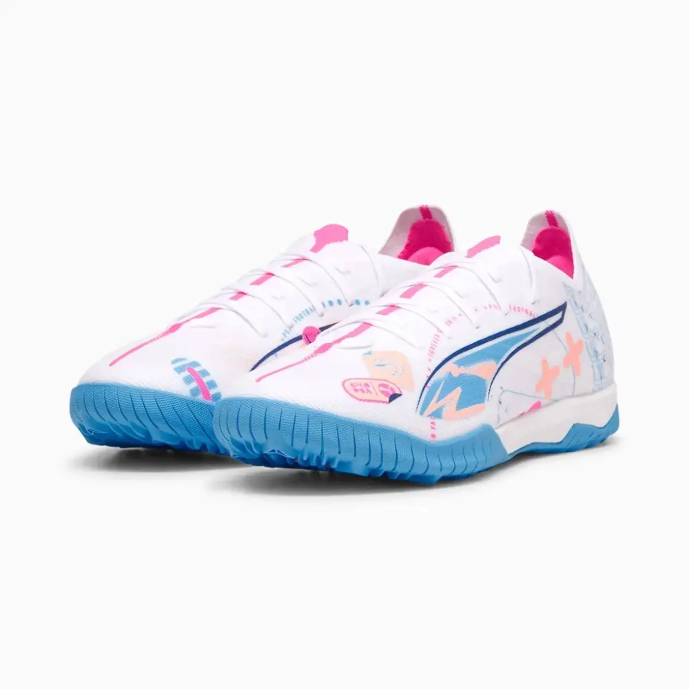 Giày Puma Ultra 5 Match TF ‘White Blue Pink’ 108091-01 - Ảnh 4