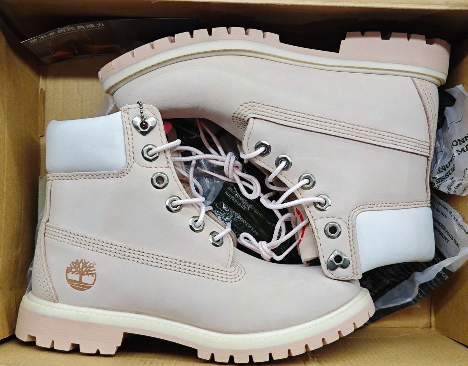 Giày Timberland Love Collection 6 Inch Waterproof ‘Pink’ A2A8H - Ảnh 6