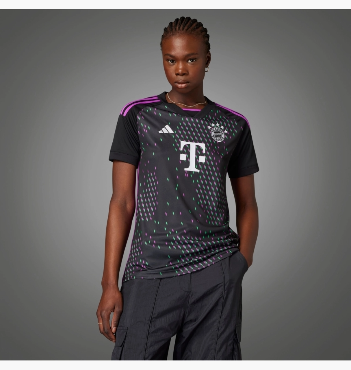 Áo Adidas FC Bayern 23/24 Away Jersey ‘Black’ IB1491 - Ảnh 4