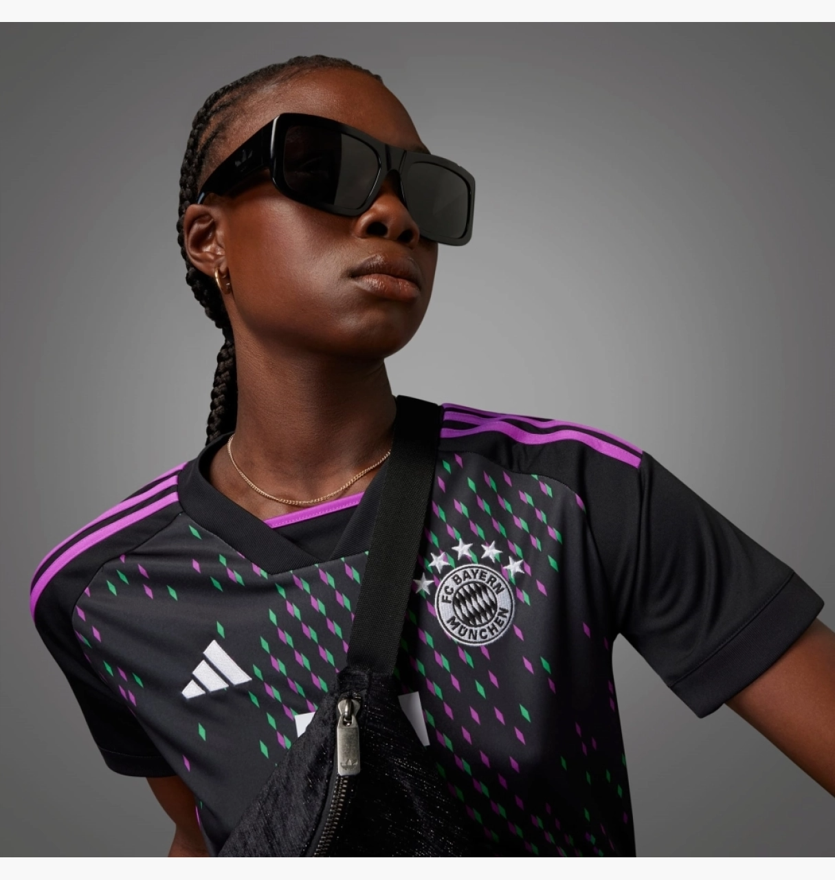 Áo Adidas FC Bayern 23/24 Away Jersey ‘Black’ IB1491 - Ảnh 2