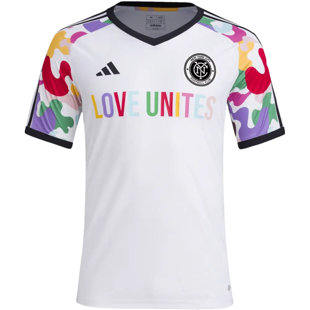 Áo Adidas New York City FC 2023 MLS Pride Pre-Match Jersey ‘White’ IN9191