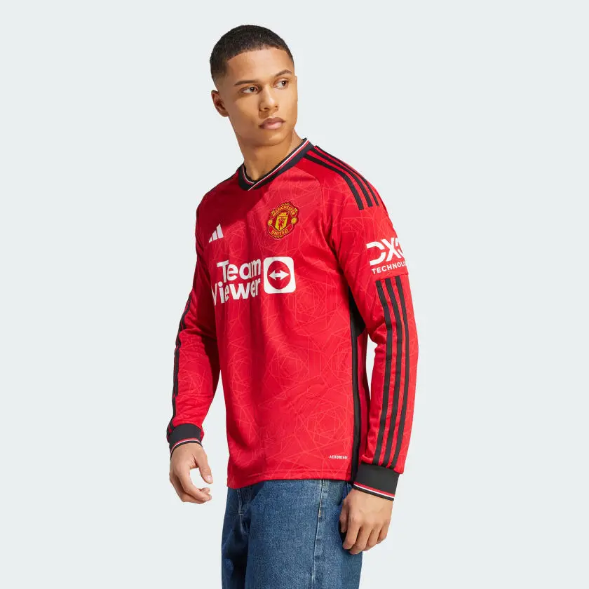 Áo Adidas Manchester United 23/24 Long Sleeve Home Jersey ‘Red’ IP1729 - Ảnh 3