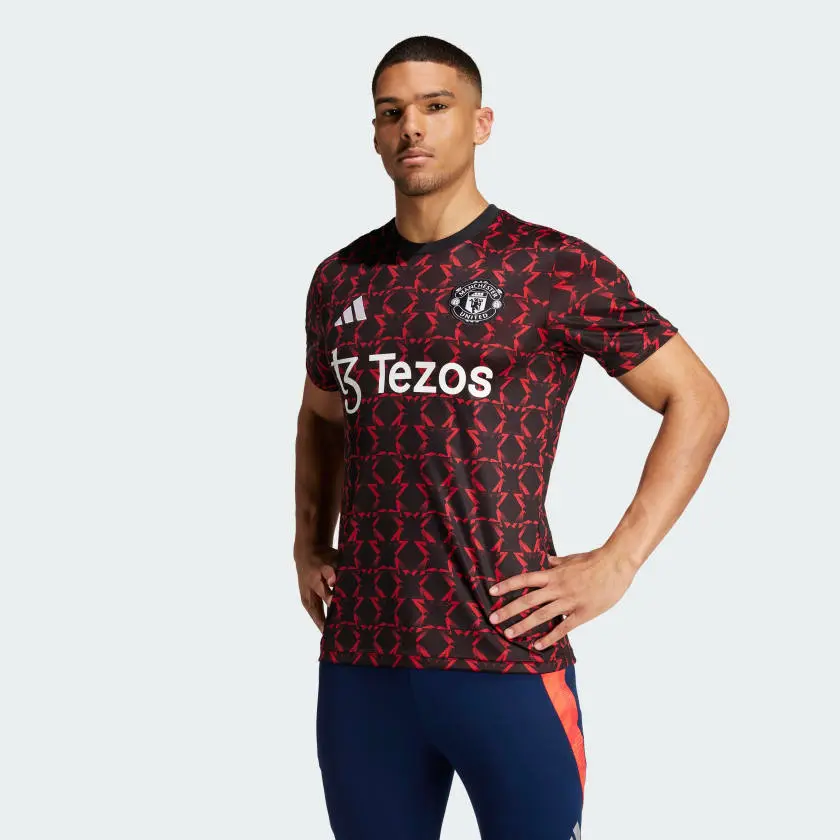 Áo Adidas Manchester United 24/25 Pre-Match Jersey ‘Black Red’ IT1996 - Ảnh 3