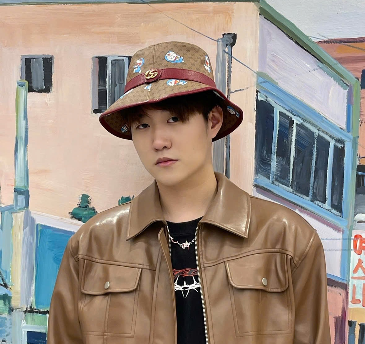 Mũ Gucci x Doraemon Bucket Hat ‘Beige Ebony’ 648846-4HACU-8574 - Ảnh 3