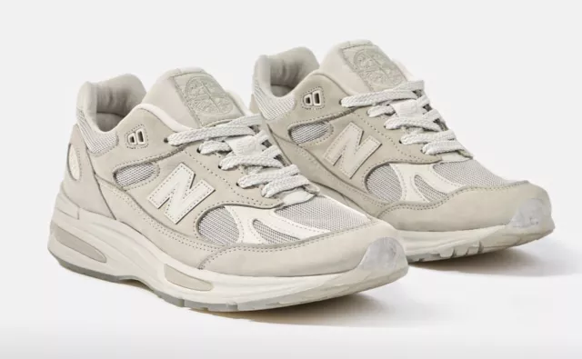 Giày New Balance 991v2 MiUK Stone Island Ghost Pack Sand U991SE2 - Ảnh 4