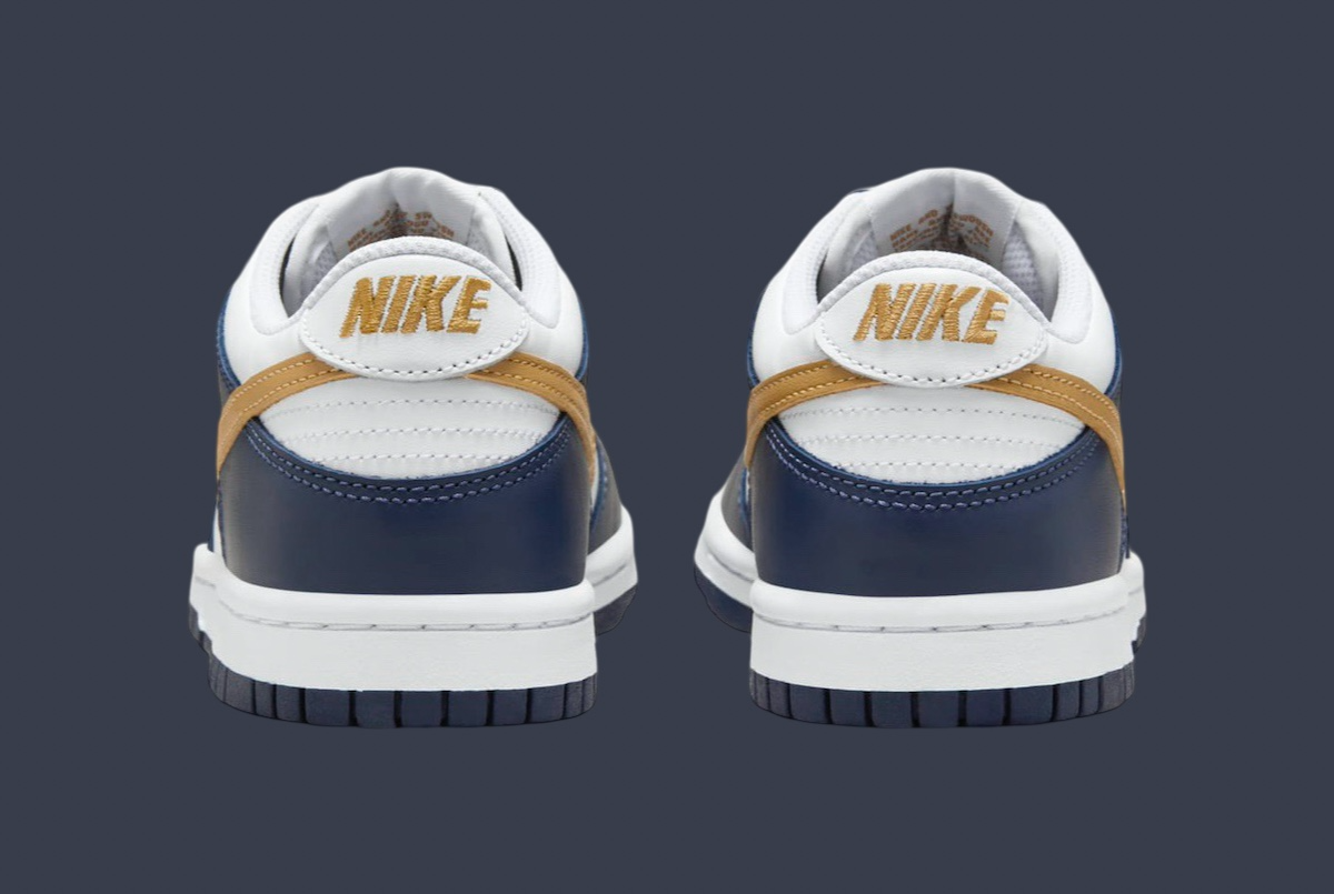 Giày Nike Dunk Low GS ‘Midnight Navy Wheat’ FB9109-111 - Ảnh 3