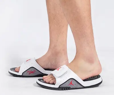 Alternative view of Dép Nike Jordan Hydro 4 Retro Slide ‘White Cement’ 532225-116