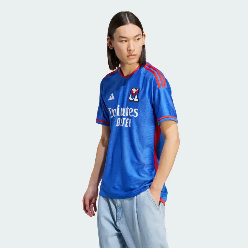 Áo Adidas Olympique Lyonnais 23/24 Away Jersey ‘Blue’ IB0907 - Ảnh 3