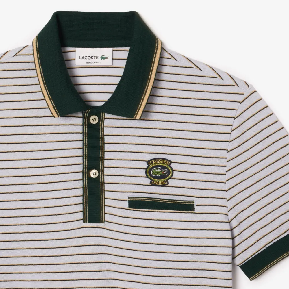 Alternative view of Áo Lacoste Striped Cotton ‘Navy’ PH1221-T69
