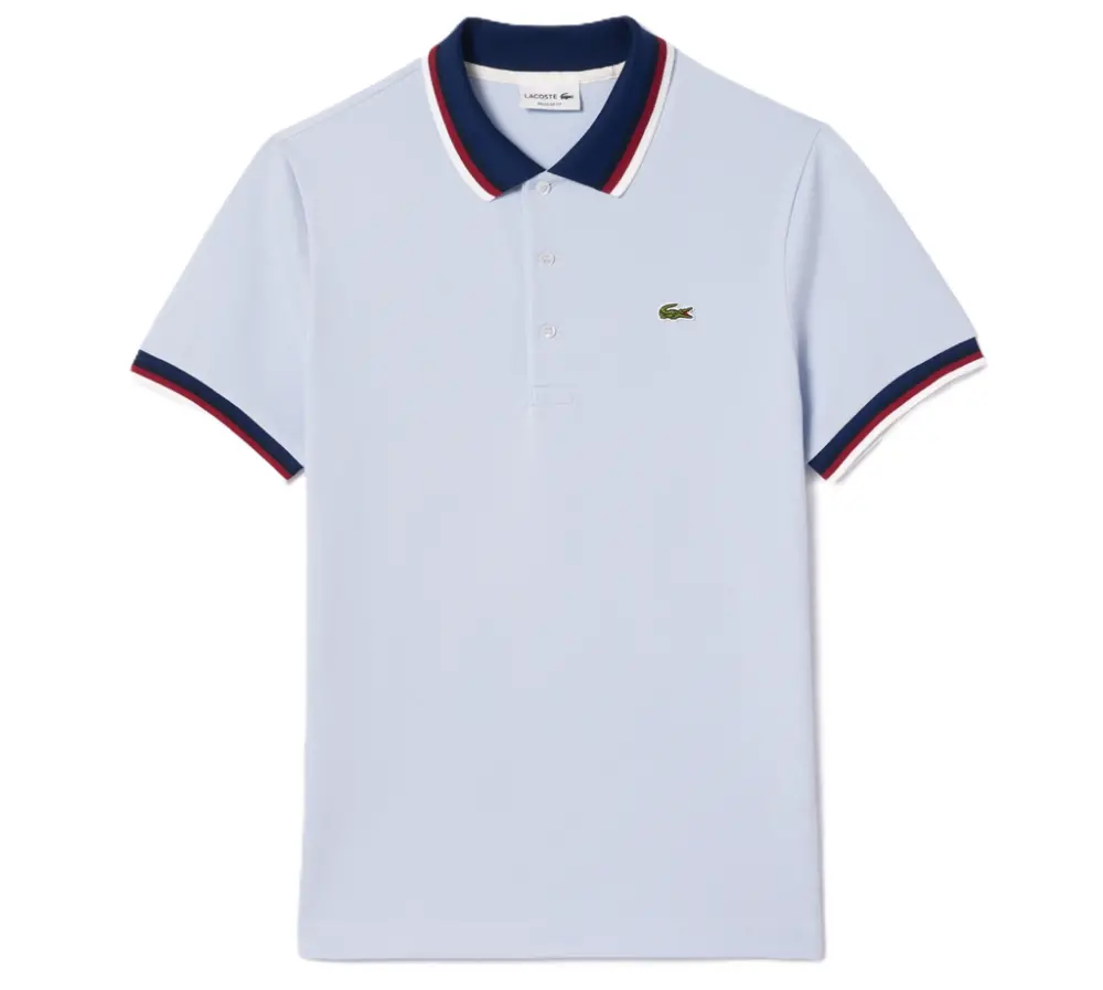 Áo Lacoste Regular Fit Contrast Collar Polo ‘White Blue’ PH3461-51-J2G