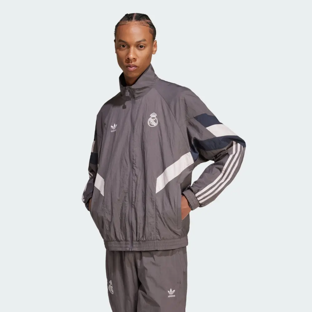 Alternative view of Áo Adidas Real Madrid Originals Track ‘Grey’ JI9479