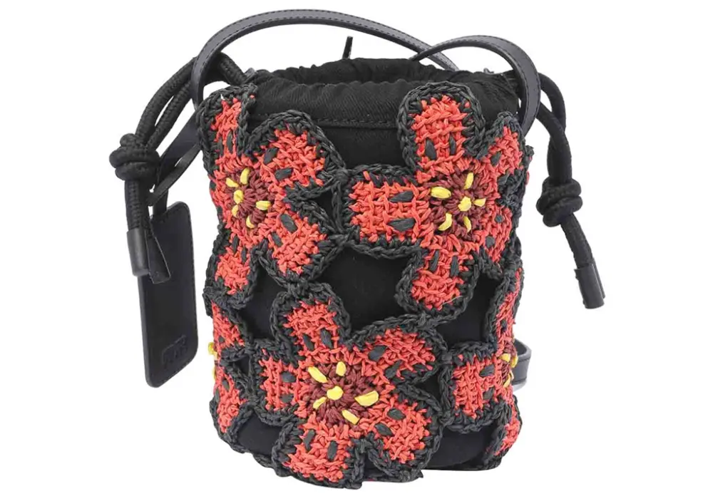 Túi Kenzo Flower boke bucket bag ‘Black Red’ FE52SA504F0421