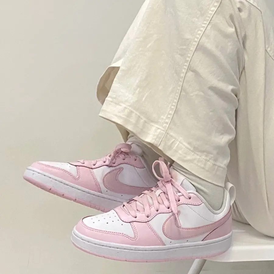 Giày Nike Court Borough 2 SE White ‘Pink Foam’ DQ0492-100 - Ảnh 4
