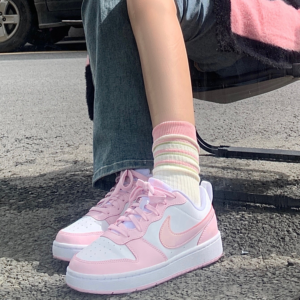 Alternative view of Giày Nike Court Borough 2 SE White ‘Pink Foam’ DQ0492-100
