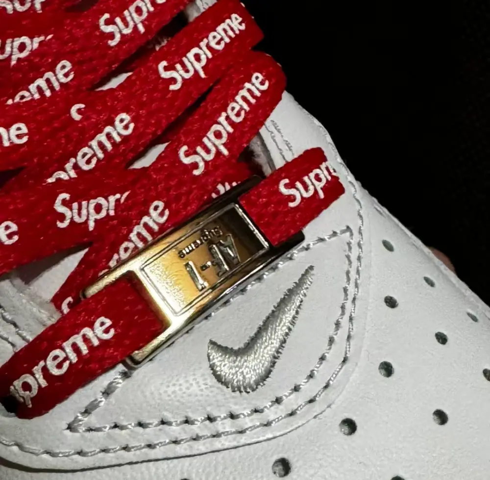 Giày Nike Air Force 1 Mid x Supreme ‘White’ FZ8784-100 - Ảnh 4
