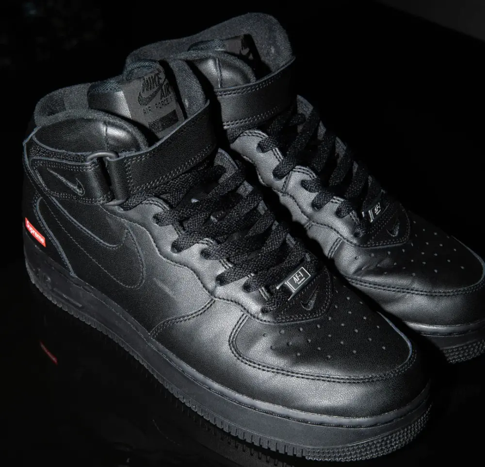 Giày Nike Air Force 1 Mid x Supreme ‘Black’ FZ8784-001 - Ảnh 5
