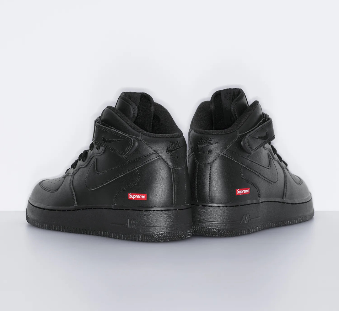 Giày Nike Air Force 1 Mid x Supreme ‘Black’ FZ8784-001 - Ảnh 4
