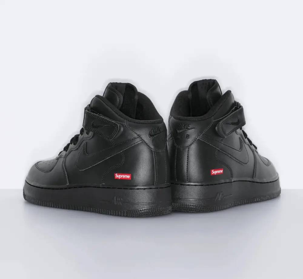 Giày Nike Air Force 1 Mid x Supreme ‘Black’ FZ8784-001 - Ảnh 7